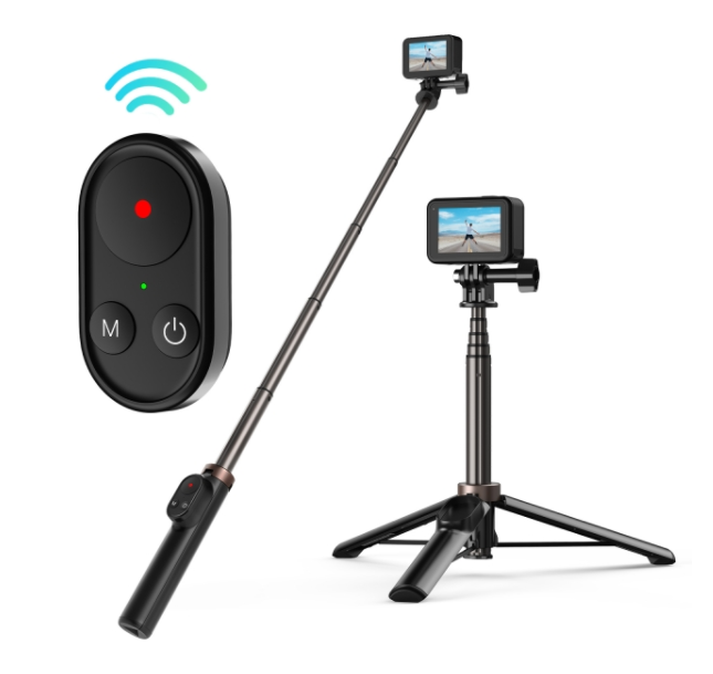 Selfie stick Telesin do kamer sportowych z pilotem BT