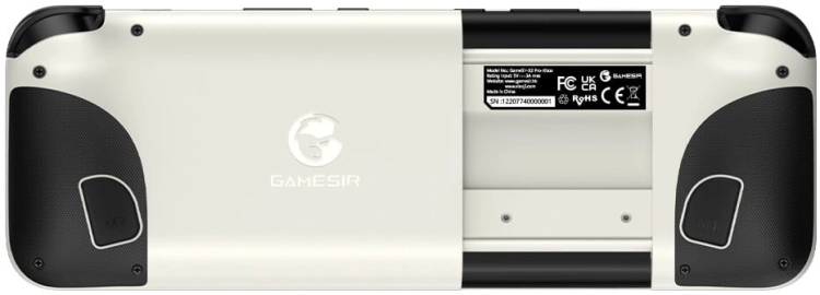 Kontroler mobilny GameSir X2 Pro USB-C biały – tył kontrolera z tabliczką znamionową