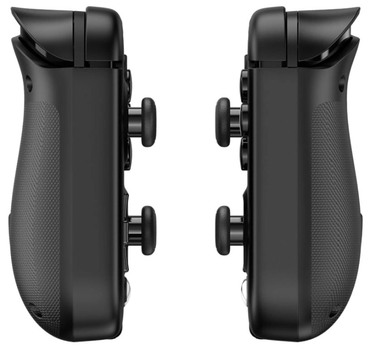 Kontroler mobilny GameSir X2 Pro czarny – oba uchwyty z boku, ergonomiczne gripy z gałkami