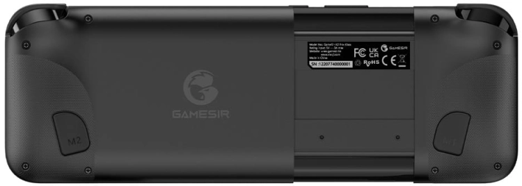Kontroler mobilny GameSir X2 Pro czarny – tył kontrolera z tabliczką znamionową