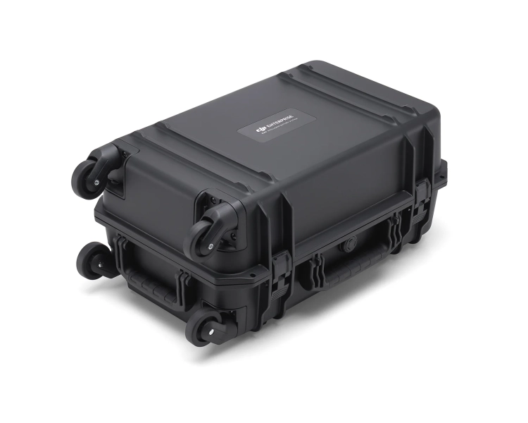 Zamknięta stacja ładowania DJI BS65 leżąca na boku