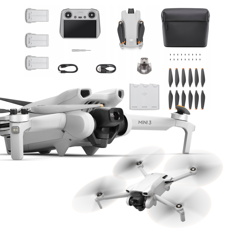 DJI Mini 3 RC Fly More Combo + MegaPack + DJI Care (2 lata)