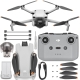 Zawartość zestawu DJI Mini 3 z kontrolerem RC-N1: dron, kontroler, akumulator, kable i zapasowe śmigła