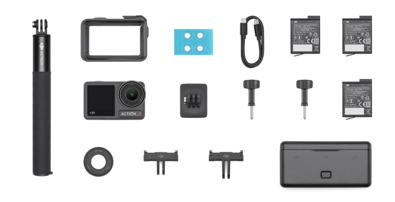 DJI Osmo Action 4 Adventure Combo zawartość opakowania.jpg