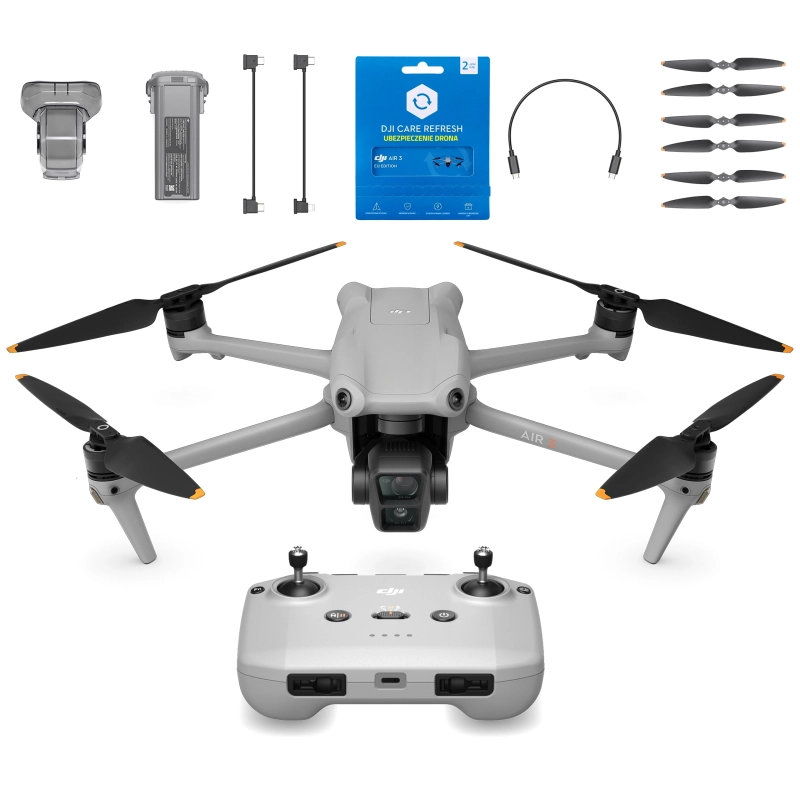 Dron DJI Air 3 (DJI RC-N2) + Ubezpieczenie CARE (Zestaw).webp
