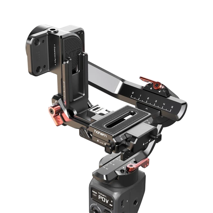 Gimbal Hohem iSteady MT2 Kit – zbliżenie na płytkę szybkiego montażu i ramię osi