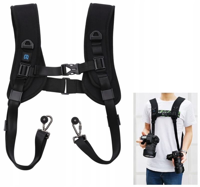 Szelki fotograficzne na dwa aparaty Puluz