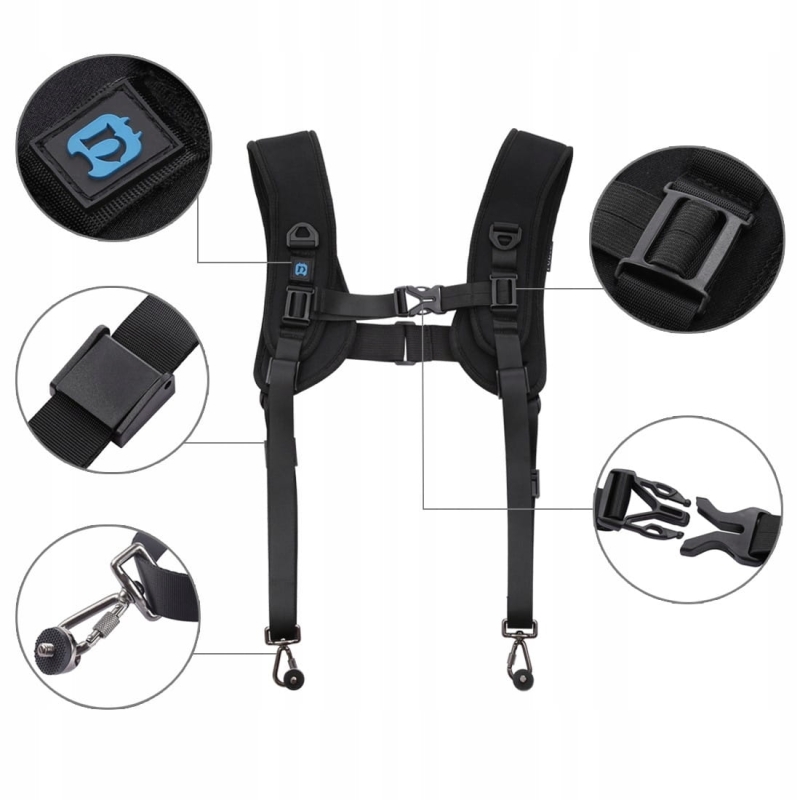 Szelki fotograficzne na dwa aparaty Puluz