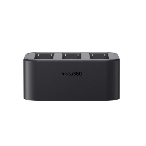 Ładowarka hub Insta360 Fast Charge do akumulatorów Ace / Ace Pro – czarna stacja, widok z przodu