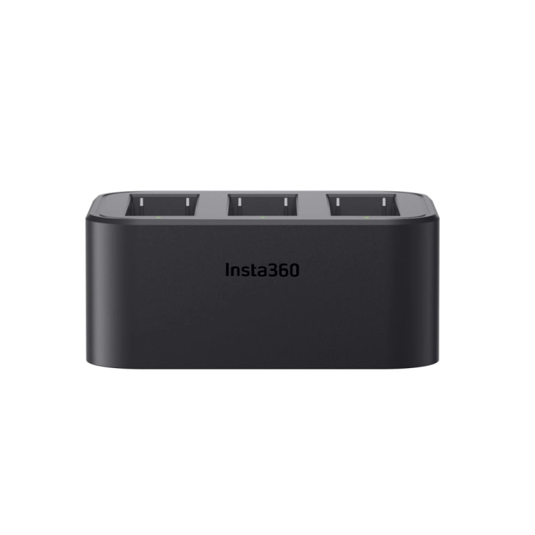 Ładowarka hub Insta360 Fast Charge do akumulatorów Ace / Ace Pro – czarna stacja, widok z przodu