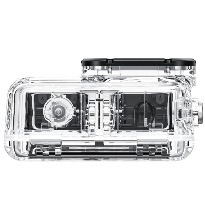 Obudowa wodoodporna Insta360 Ace Pro Dive Case – widok z góry na zatrzask i przyciski