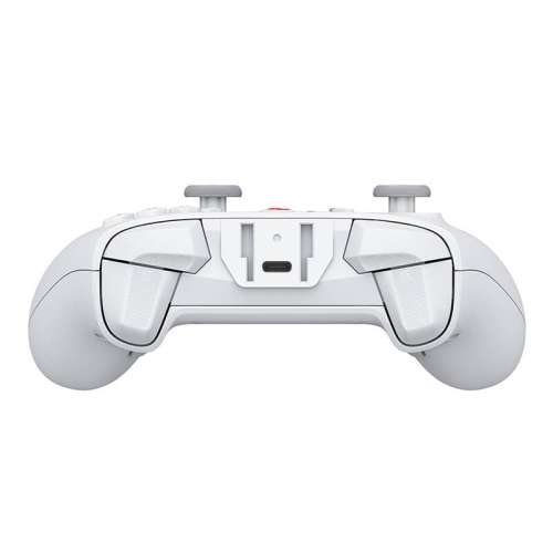 Kontroler bezprzewodowy GameSir T4 Cyclone biały – górna krawędź ze spustami i złączem USB-C