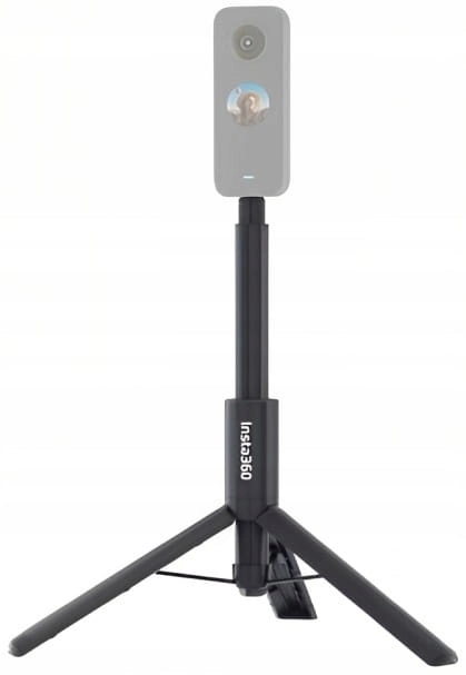 Statyw z selfie stickiem Insta360 do kamer sportowych z kamerą 360 na niskim statywie