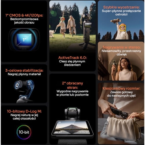 Najważniejsze cechy kamery DJI Osmo Pocket 3