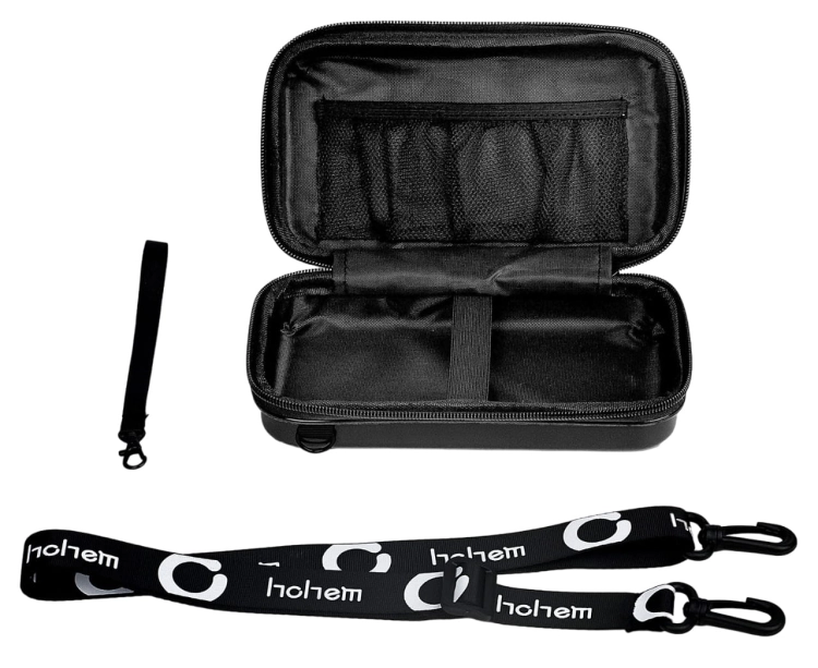 Twarde etui Hohem do gimbali iSteady Q/X/XE Kit/X2/V2/V2s – otwarte etui i dwa paski z logo