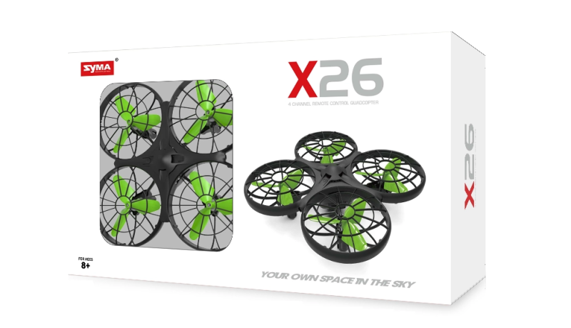 Dron zabawkowy Syma X26 - opakowanie od przodu.png