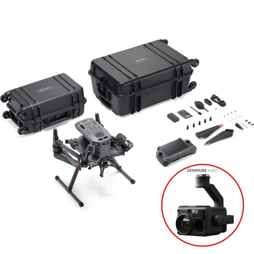 Zestaw DJI Matrice 350 RTK z kamerą Zenmuse H20T, aparaturą, akumulatorami i walizką