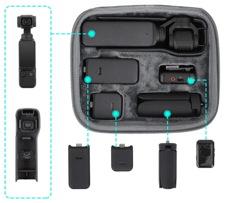 Etui Sunnylife do DJI Osmo Pocket 3 i akcesoriów
