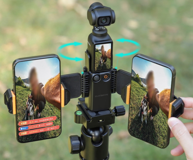 Uchwyt na dwa telefony Sunnylife do kamery DJI Osmo Pocket 3
