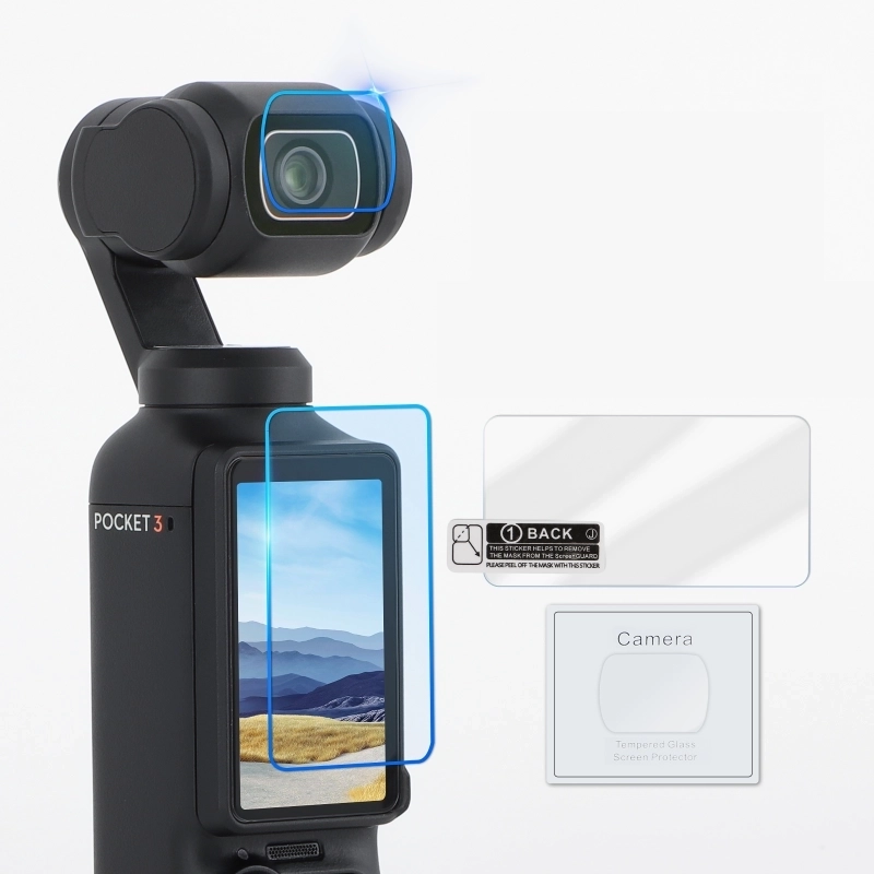 Szkło hartowane na ekran i obiektyw Sunnylife do DJI Osmo Pocket 3 (1+1)