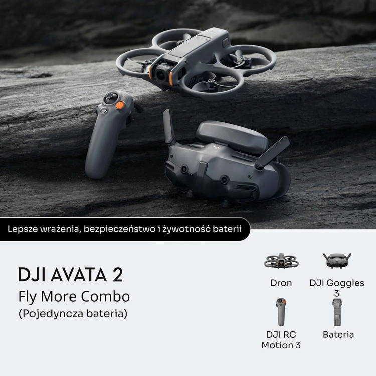 Dron DJI Avata 2 Fly More Combo (1 bateria)