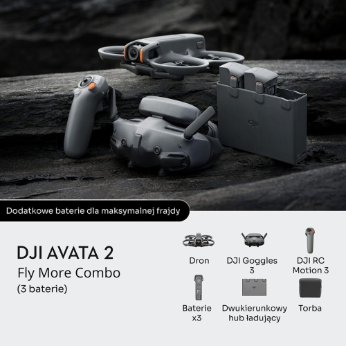 Dron DJI Avata 2 Fly More Combo (3 baterie)