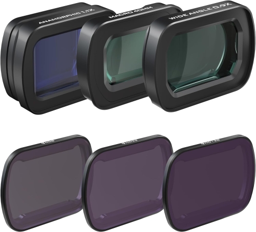 Zestaw 6 filtrów Freewell CLWND do DJI Osmo Pocket 3 – sześć filtrów w dwóch rzędach