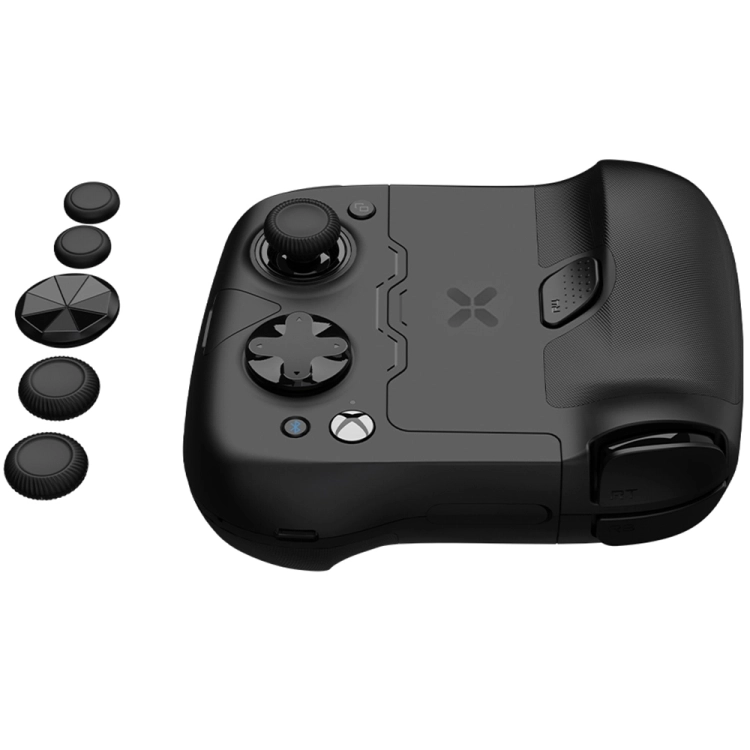 Kontroler bezprzewodowy GameSir X4 Aileron – połówka kontrolera i wymienne gałki, widok pod kątem
