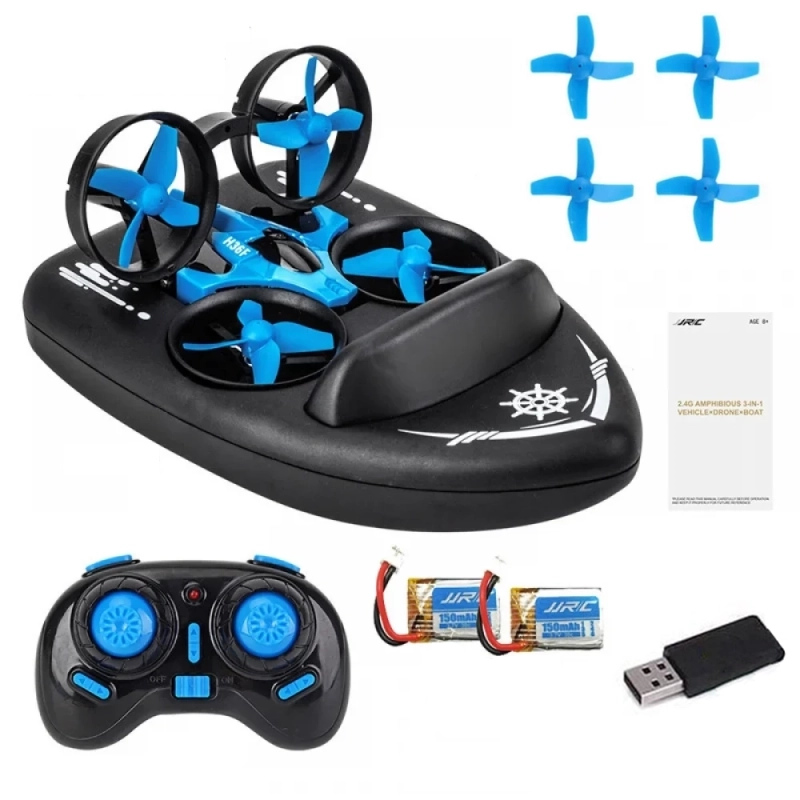 Zabawka 3w1 dla dzieci - dron, łódź, pojazd - zdalnie sterowany JJRC H36F Terzetto