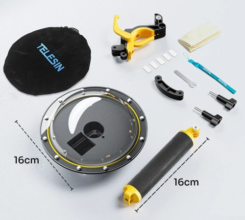 Obudowa podwodna Telesin Dome Port dla DJI Osmo Action 3/4