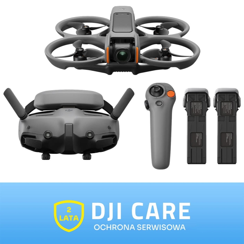 DJI Avata 2 Fly More Combo (3 baterie) + DJI Care (dwuletni plan)