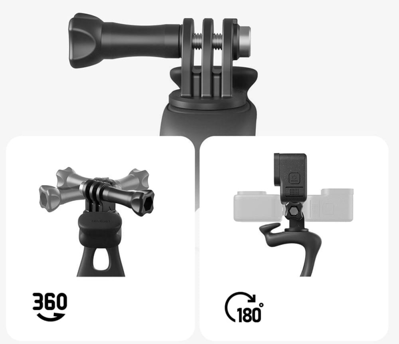 Uchwyt silikonowy Telesin na kierownice/rure do kamer sportowych
