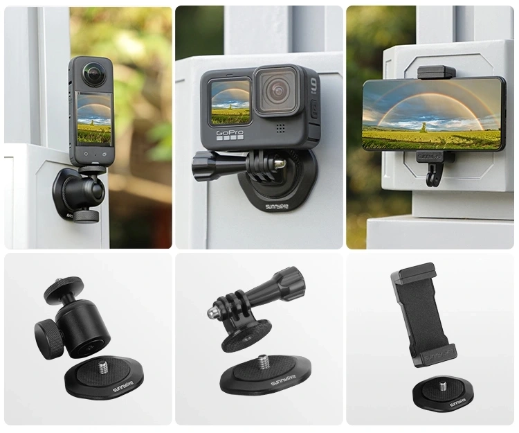 Adapter magnetyczny Sunnylife z gwintem 1/4" do kamer sportowych