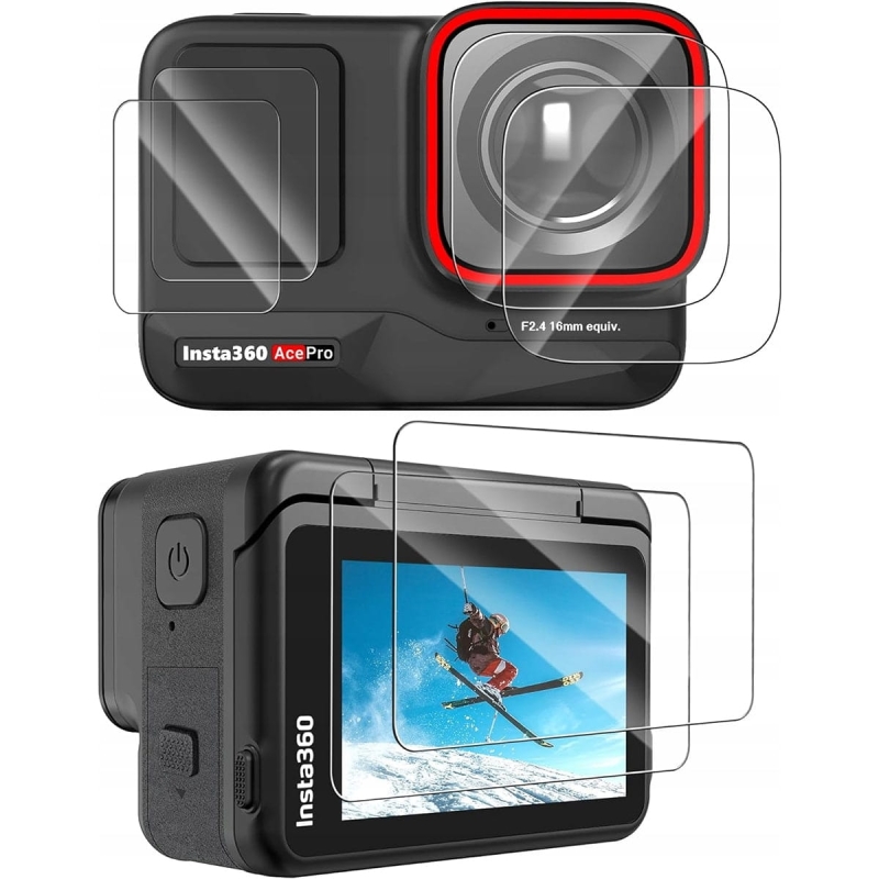 2x szkło hartowane Sunnylife na ekrany i obiektyw do Insta360 Ace Pro