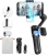 Gimbal Hohem iSteady V3 czarny ze smartfonem, pilotem i lampą AI oraz akcesoria z zestawu