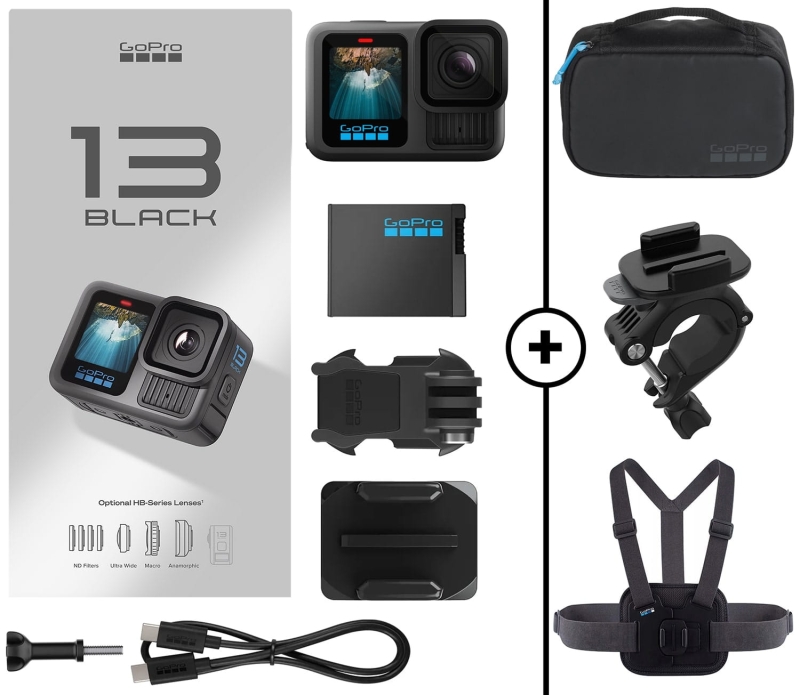 Kamera GoPro HERO 13 Black + Zestaw akcesoriów Sports KIT