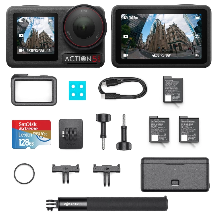 Kamera sportowa DJI Osmo Action 5 Pro Adventure Combo + Karta pamięci 128GB