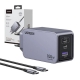 Ładowarka sieciowa Ugreen Nexode Pro 100W, GaN, USB + 2x USB-C
