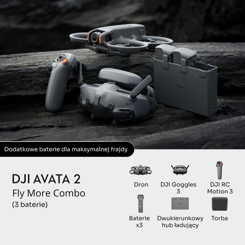 Dron DJI Avata 2 Fly More Combo (3 baterie)