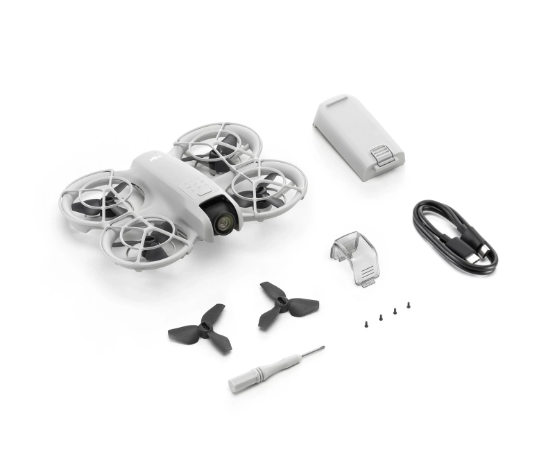 DJI Neo zawartość zestawu drona z 1 baterią