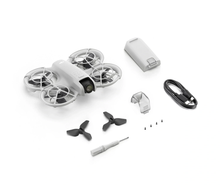 DJI Neo zawartość zestawu drona z 1 baterią