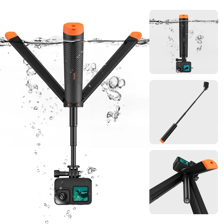Wodoodporny tripod, selfie-stick Telesin do kamer sportowych