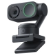 Kamera internetowa Insta360 Link 2 na uchwycie monitora, widok z boku pod kątem