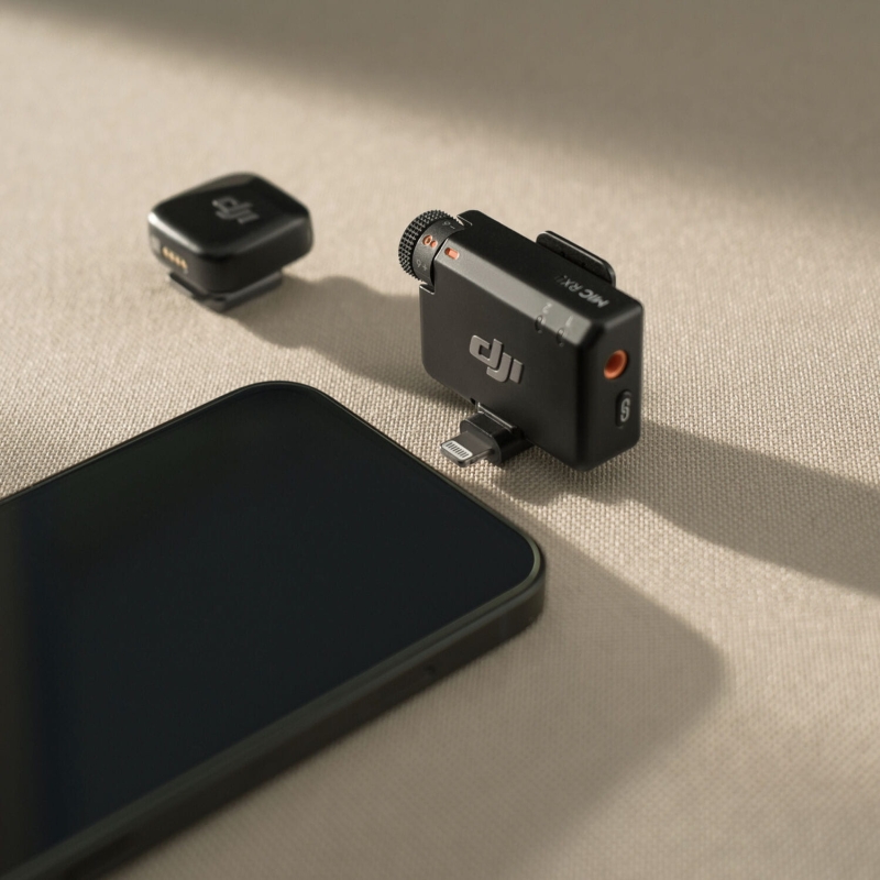 Adapter Lightning DJI Mic Mini w użyciu