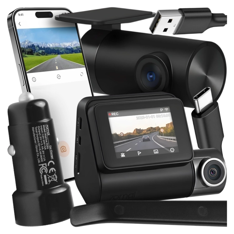 70mai Kamera Samochodowa Wideorejestrator Dash Cam A200 + Kamera cofania RC11 (Zestaw).png