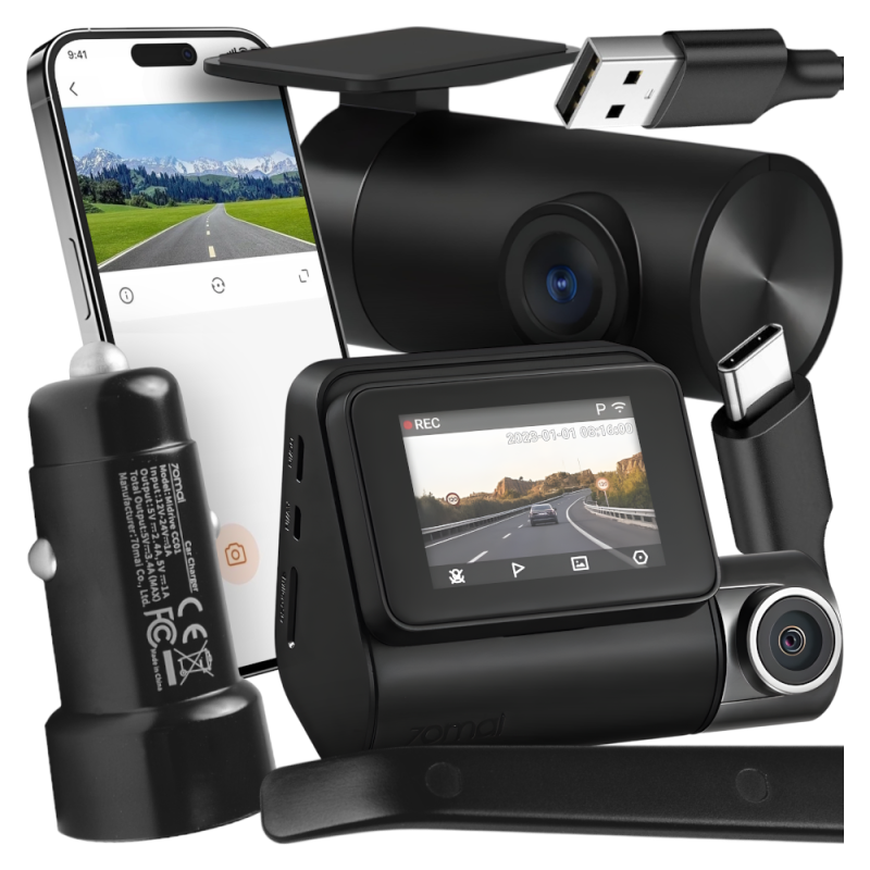 70mai Kamera Samochodowa Wideorejestrator Dash Cam A200 + Kamera cofania RC11 (Zestaw).png