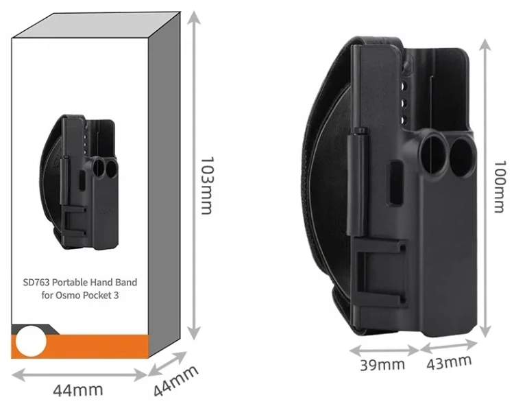 Etui / Uchwyt na dłoń z rzepem Sunnylife do kamery DJI Osmo Pocket 3