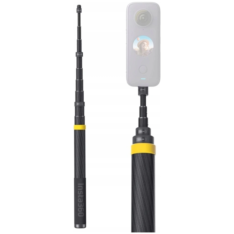 Karbonowy uchwyt wysięgnik selfie stick Insta360 do kamer sportowych (300 cm)