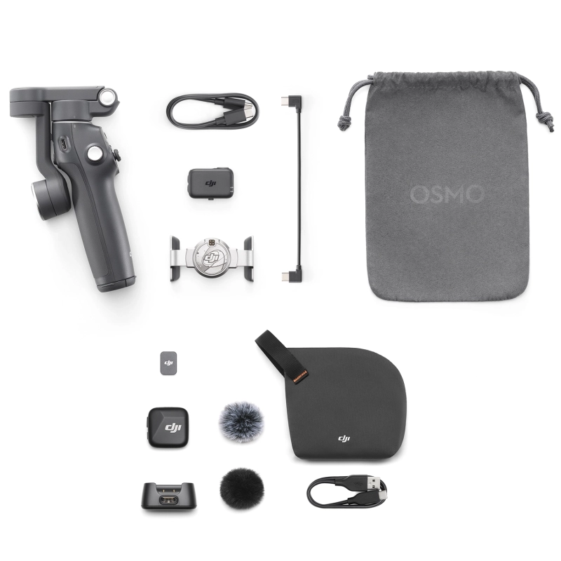 DJI Osmo Mobile 7 Pro Vlog Combo (Czarny nadajnik) - zestaw