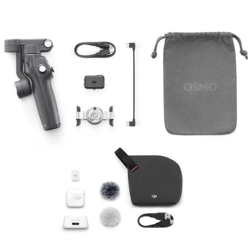 DJI Osmo Mobile 7P Vlog Combo (Biały nadajnik) - zestaw